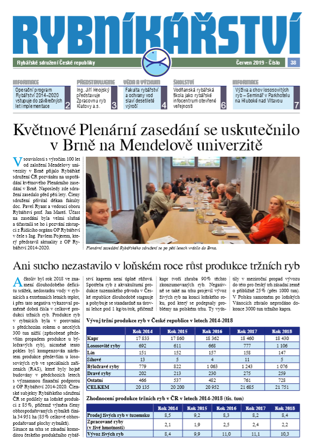 Nové letní 38. číslo Rybníkářství
